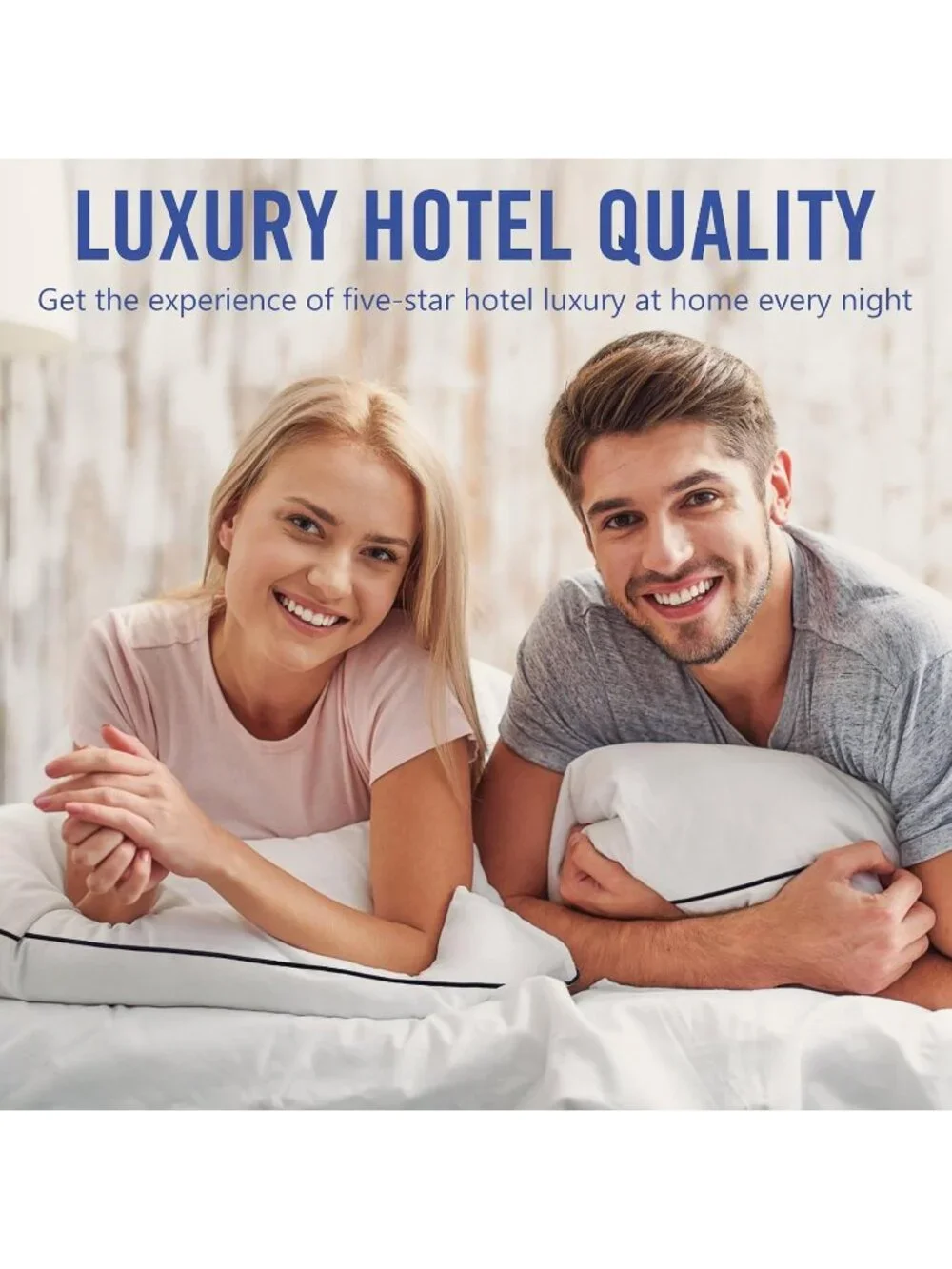 〽️King Size Cooling Bed Pillows 2 Pack Down Alternative Soft Pillows Set of 2
